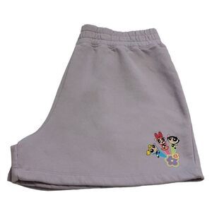 Powepuff Girls Pull on Women’s Shorts! Lavender. Medium. Cartoon Network!